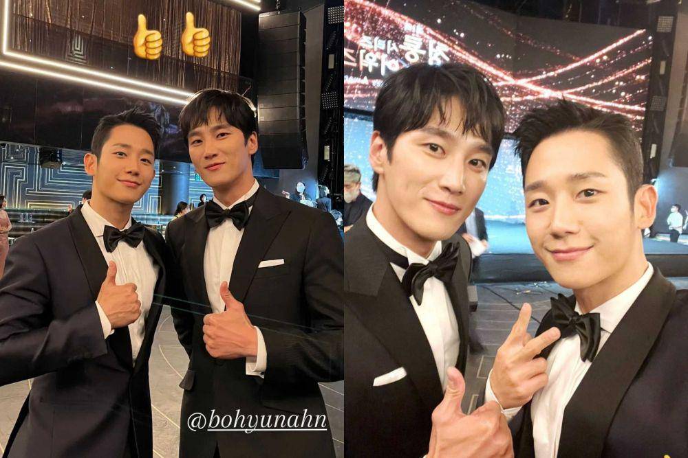 Jung Hae In dan Ahn Bo Hyun. (igs/holyhaein)