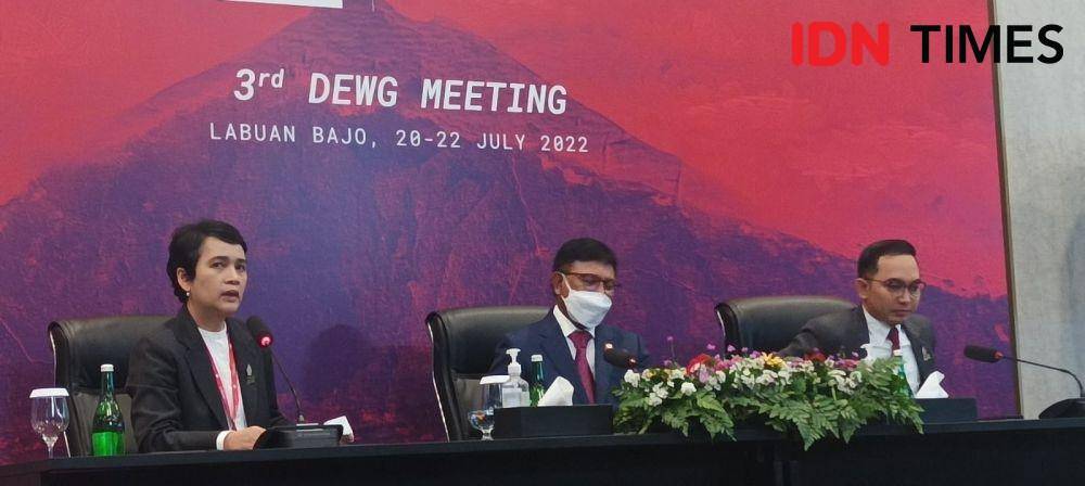 Menteri Kominfo Johnny G. Plate di DEWG Presidensi G20, Nusa Tenggara Timur, Rabu (20/07/2022)/IDN Times Dini Suciatiningrum