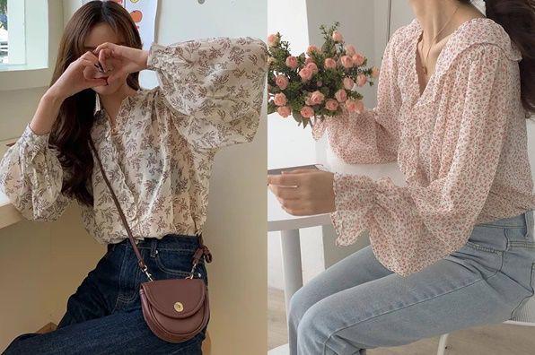 feminine blouse (instagram.com/koreanfashion)