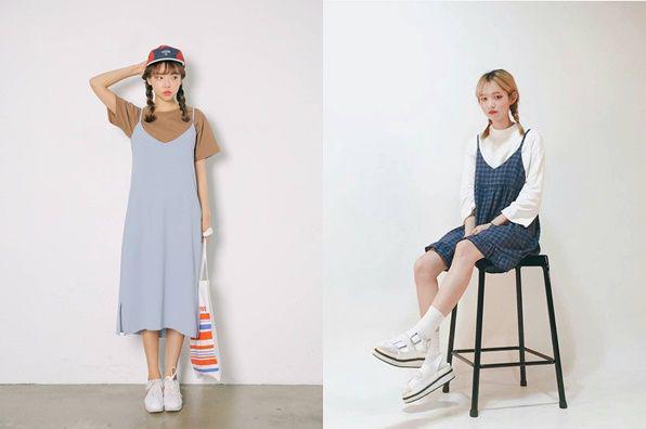 overall dress (instagram.com/ootdkoreaa)