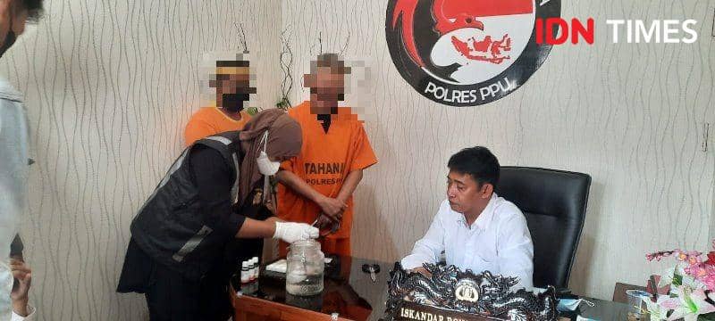 Uji kandungan barang bukti sabu-sabu di Polres PPU (IDN Times/Ervan)