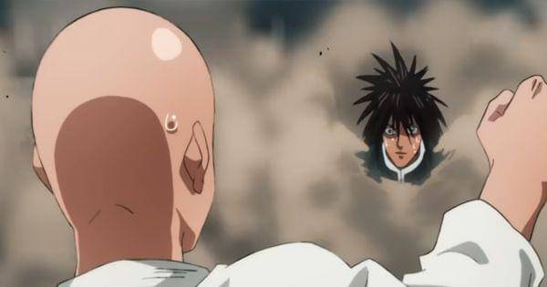 Saitama melawan Suiryu ( Dok. J.C.Staff / One Punch Man s2 )