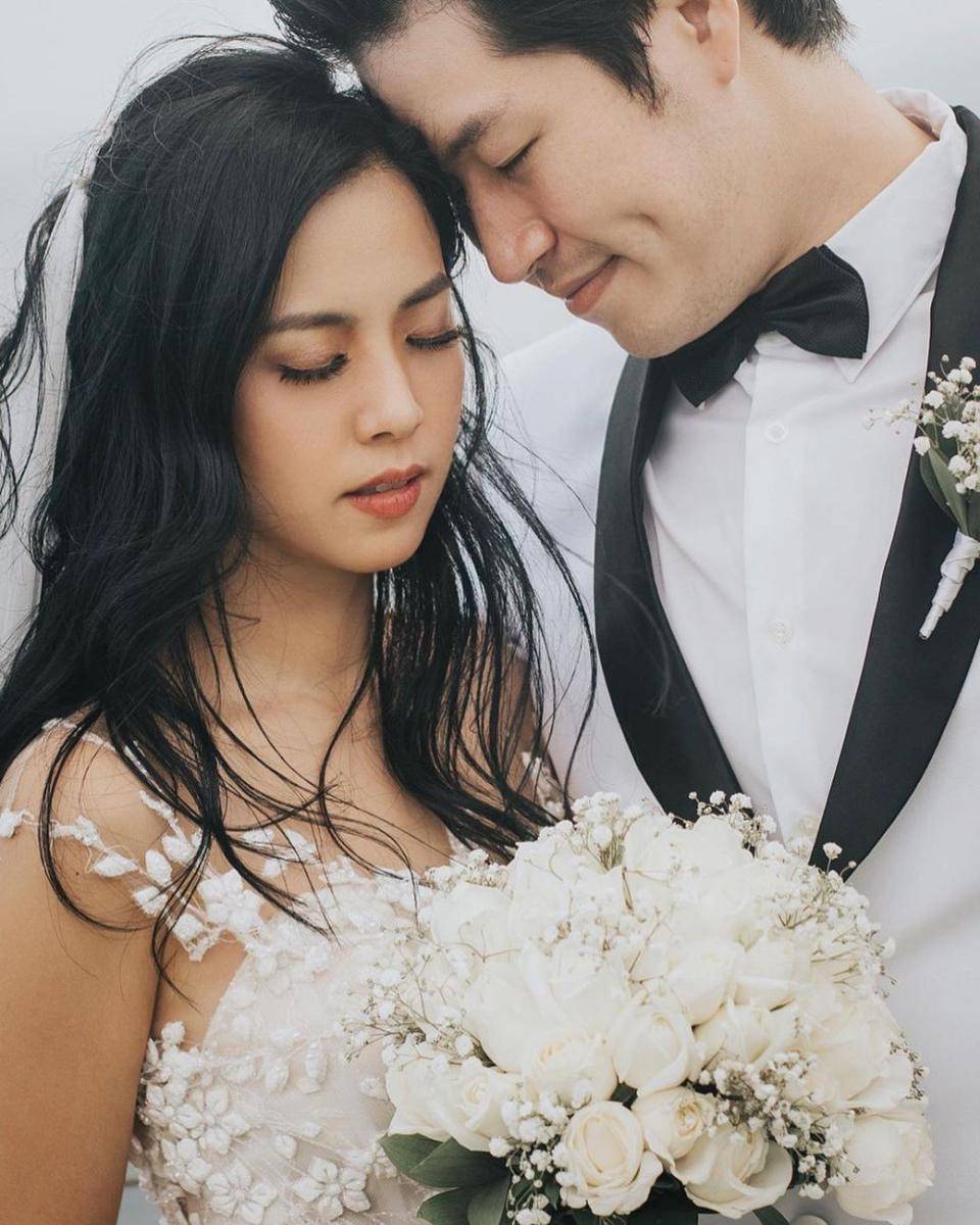 Momen pernikahan Yeslin Wang. (instagram.com/evelingown)