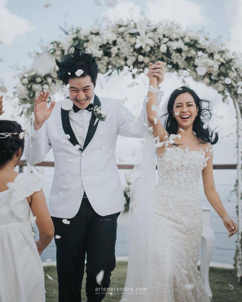 Momen pernikahan Yeslin Wang. (instagram.com/evelingown)