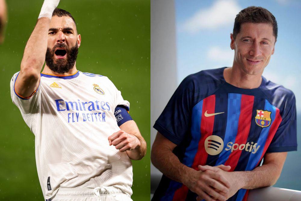Menanti Duel Benzema dan Lewandowski di El Clasico