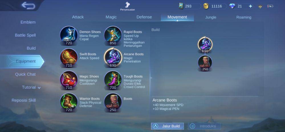 Arcane boots (dok. Moonton/Mobile Legends)