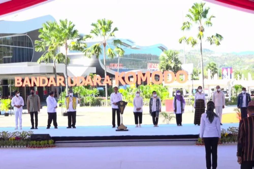 Presiden Jokowi resmikan perluasan Bandar Udara Komodo Labuan Bajo, Kabupaten Manggarai Barat (youtube.com/Sekretariat Presiden)