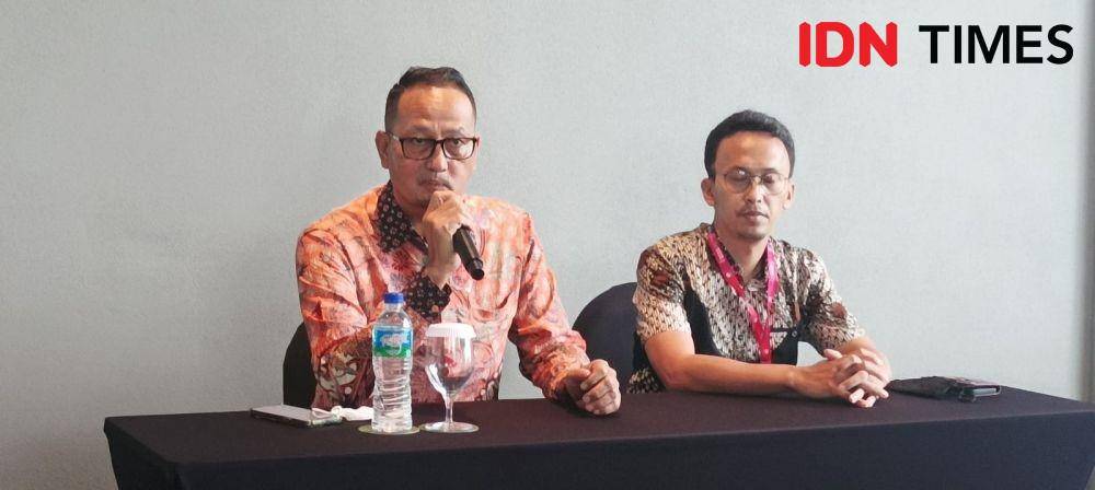 Direktur Jenderal Aplikasi Informatika Kominfo Semuel Abrijani Pangerapan, dalam konferensi pers di Labuhan Bajo, Kamis (21/7/2022). (IDN Times/Dini Suciatiningrum)