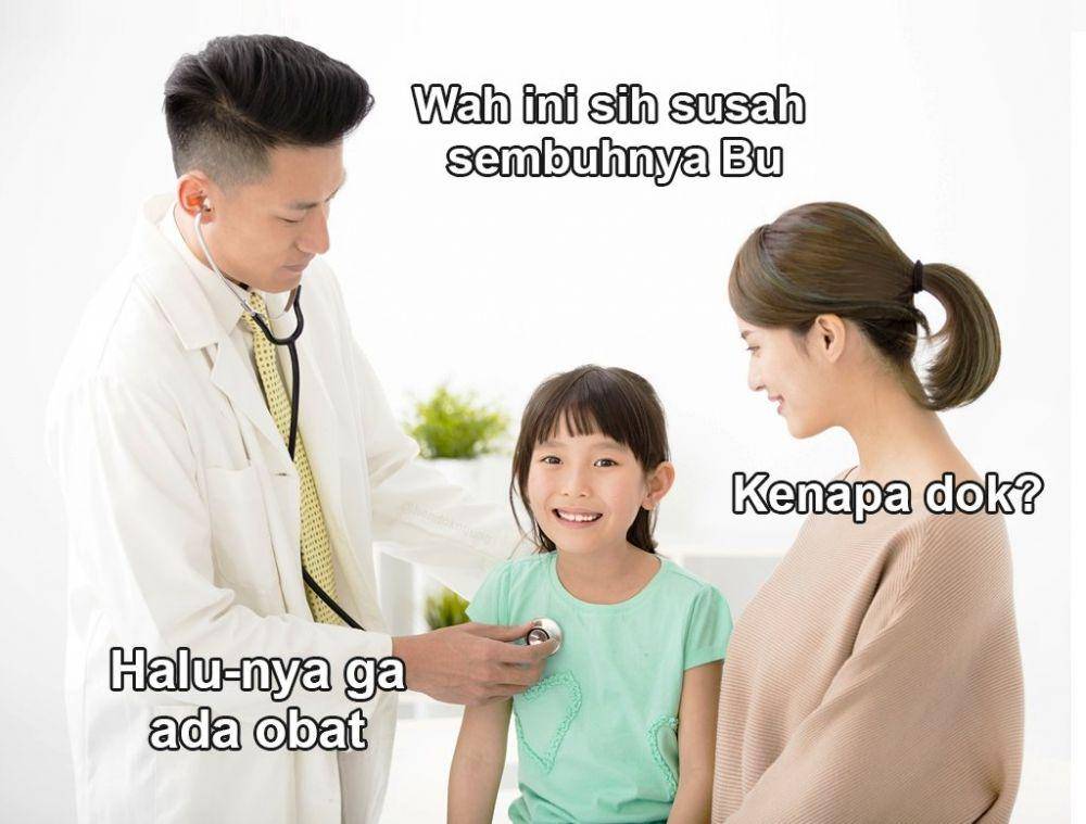 meme kocak saat berobat ke dokter (twitter.com/handokotjung)