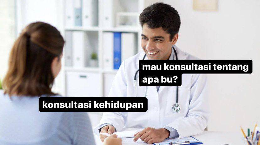 meme kocak saat berobat ke dokter (twitter.com/Ducki_do)
