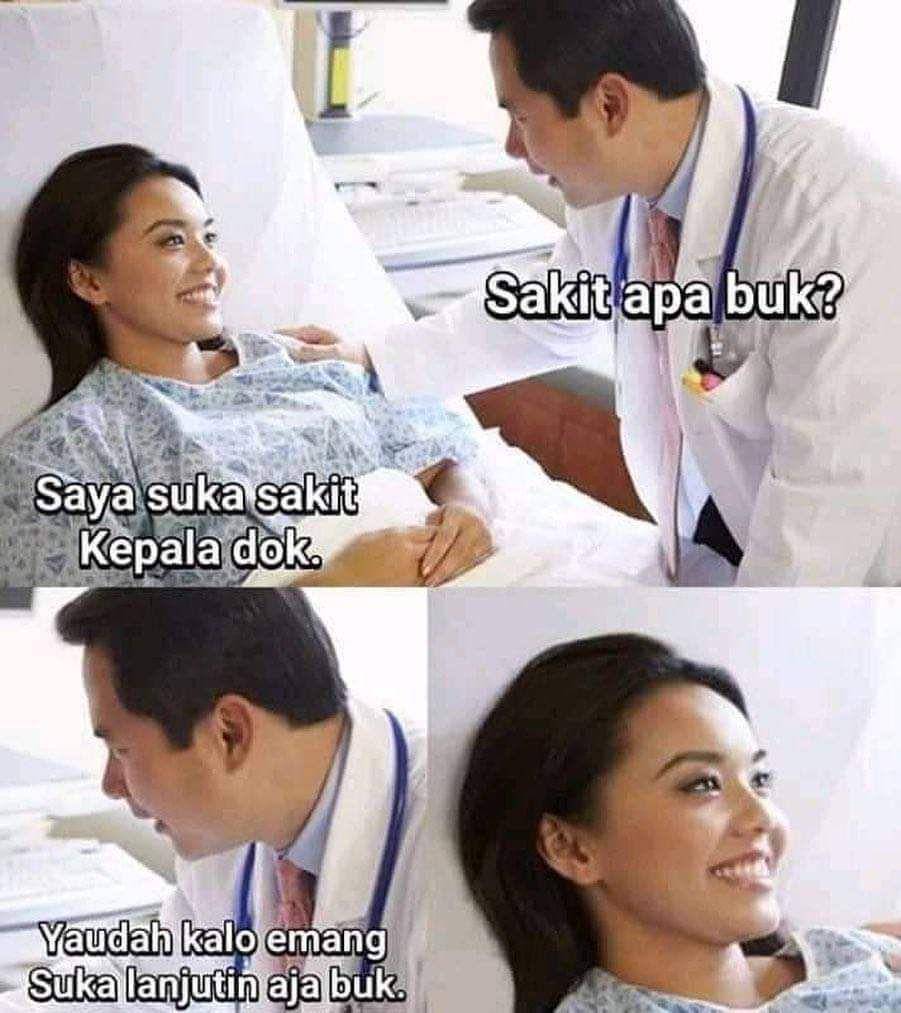 meme kocak saat berobat ke dokter (twitter.com/miekoahhh)