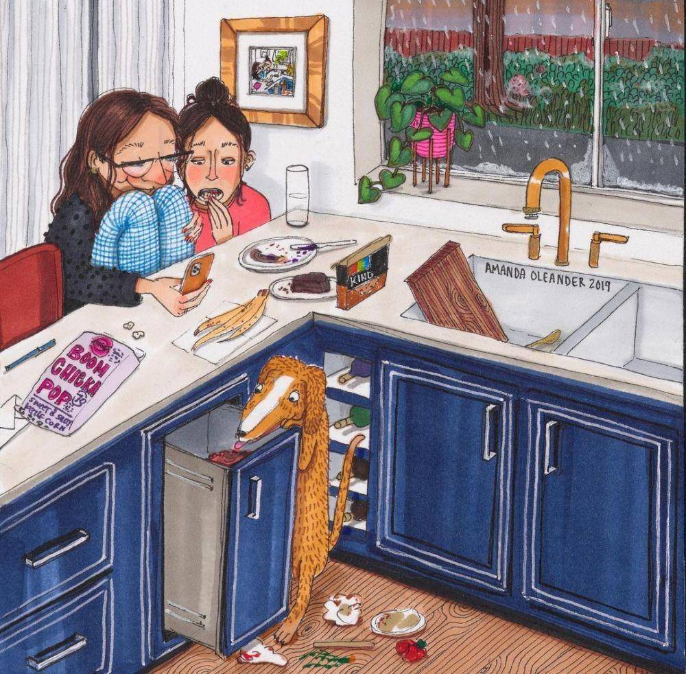 Ilustrasi ibu rumah tangga. (instagram.com/amandaoleander)