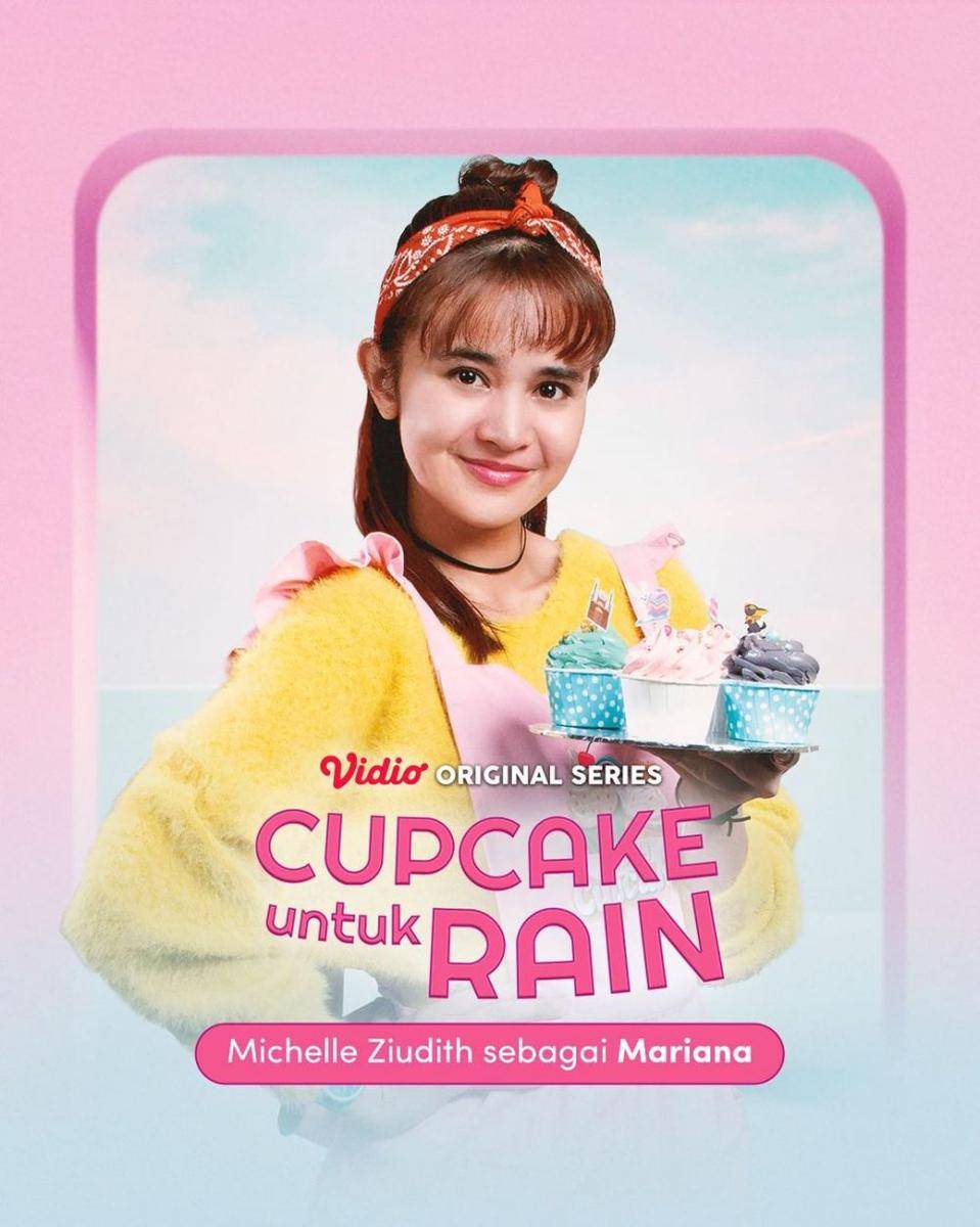 poster peran Michelle Ziudith dalam series 'Cupcake untuk Rain' (instagram.com/vidiooriginals)