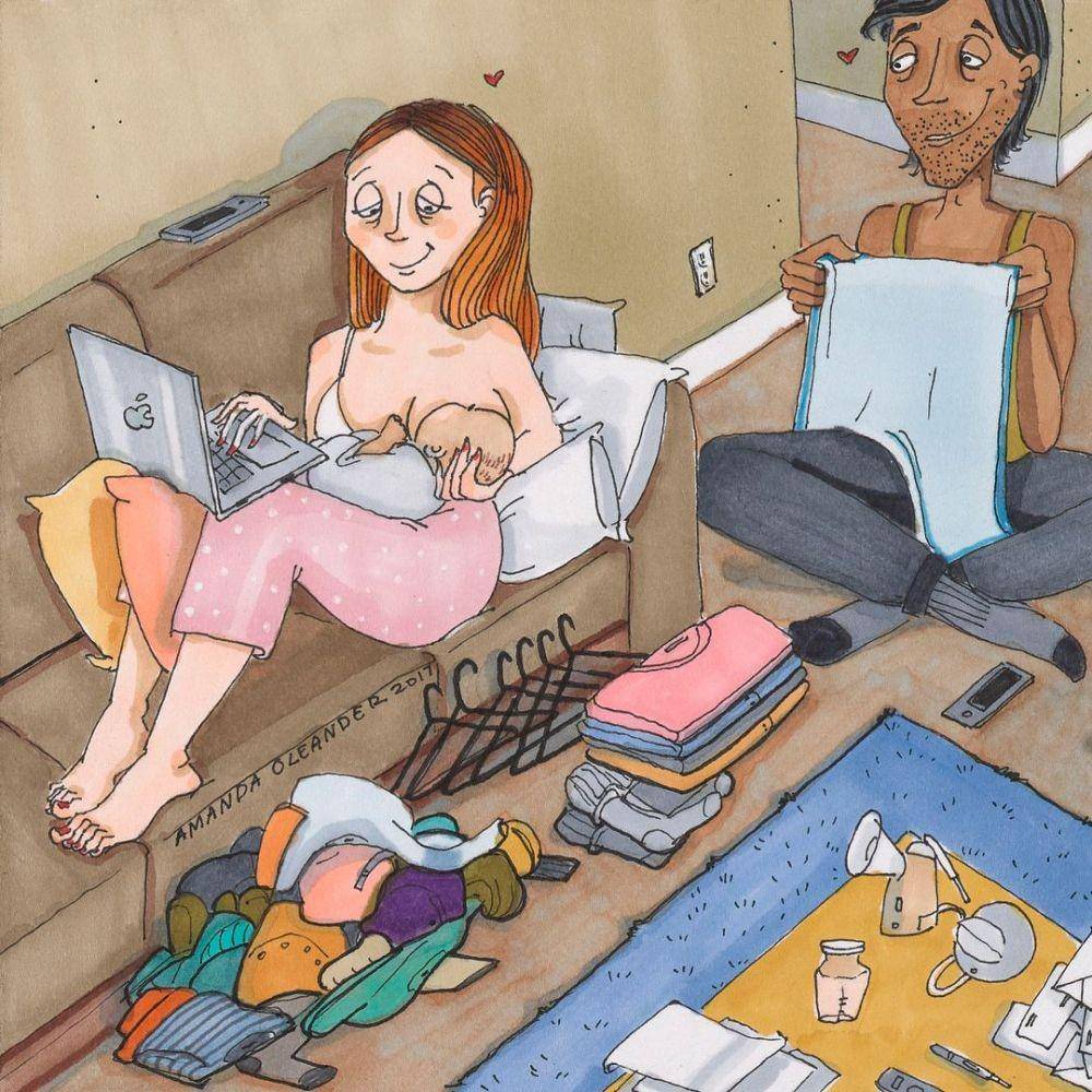 Ilustrasi ibu rumah tangga. (instagram.com/amandaoleander)