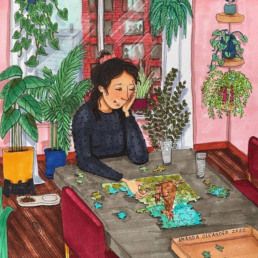 Ilustrasi ibu rumah tangga. (instagram.com/amandaoleander)