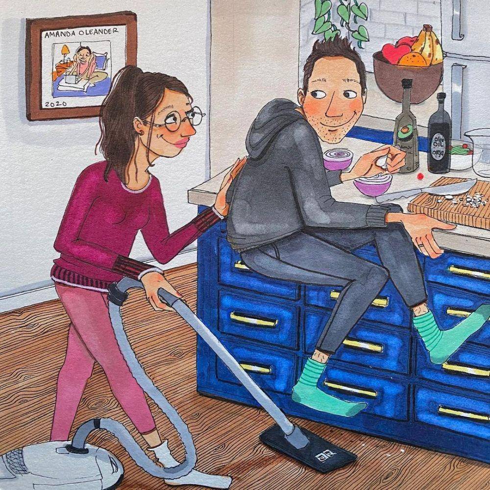 Ilustrasi ibu rumah tangga. (instagram.com/amandaoleander)
