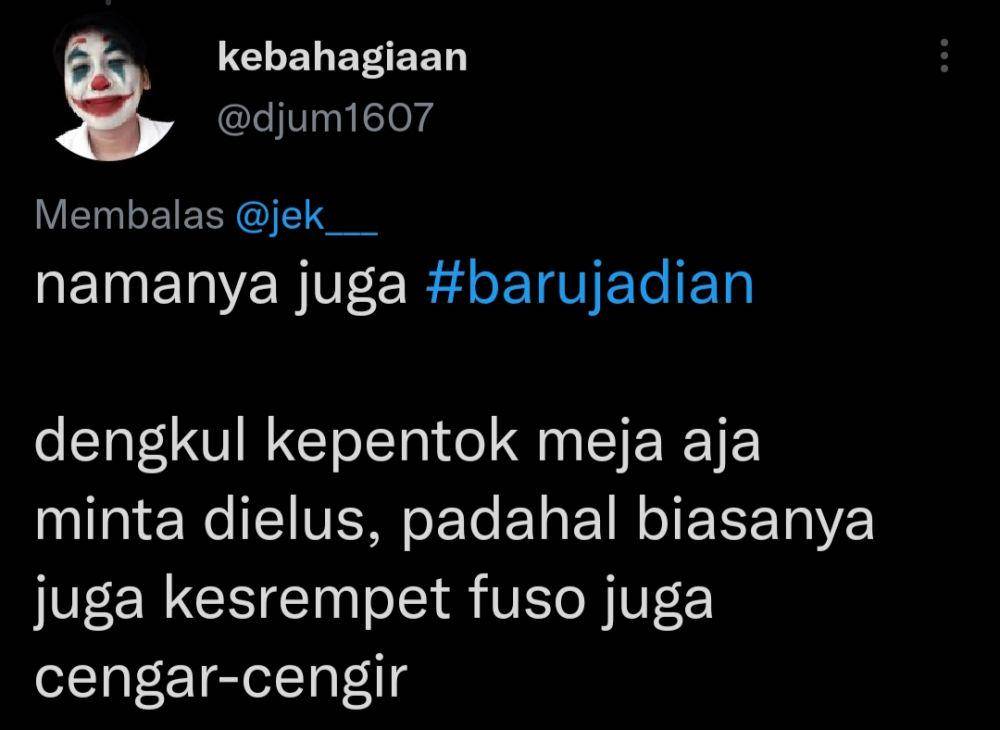 Tweet kocak ketika baru jadian (Twitter.com/djum1607)