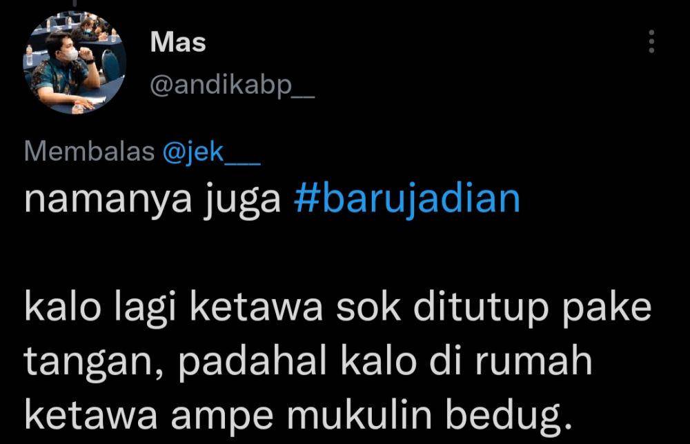 Tweet kocak ketika baru jadian (Twitter.com/andikabp__)