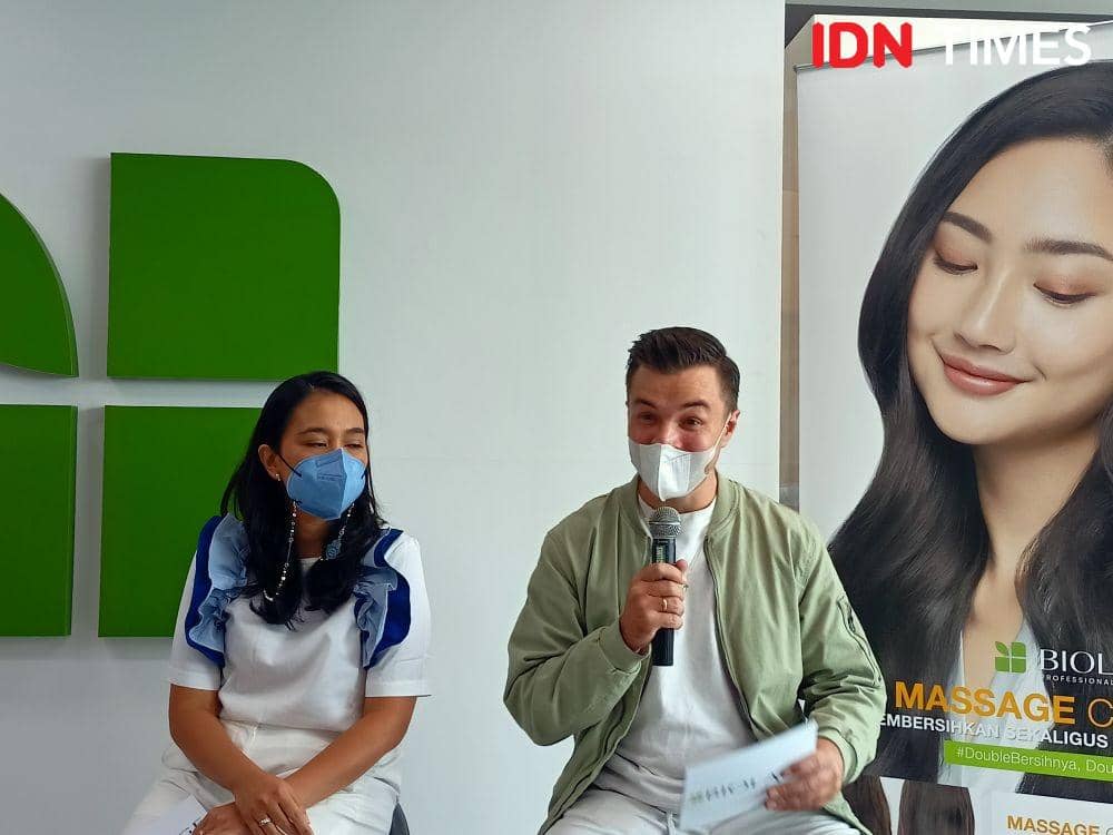 Peluncuran produk Biolage Message Cream Oil di L’Oreal Indonesia Academy, DBS Tower lantai 10, Setiabudi, Jakarta Selatan. 21 Juli 2022. (IDN Times/M. Tarmizi Murdianto)