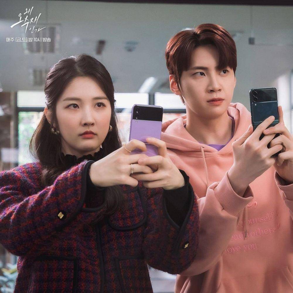 potret di balik layar drama Korea Why Her? (instagram.com/sbsdrama.official)