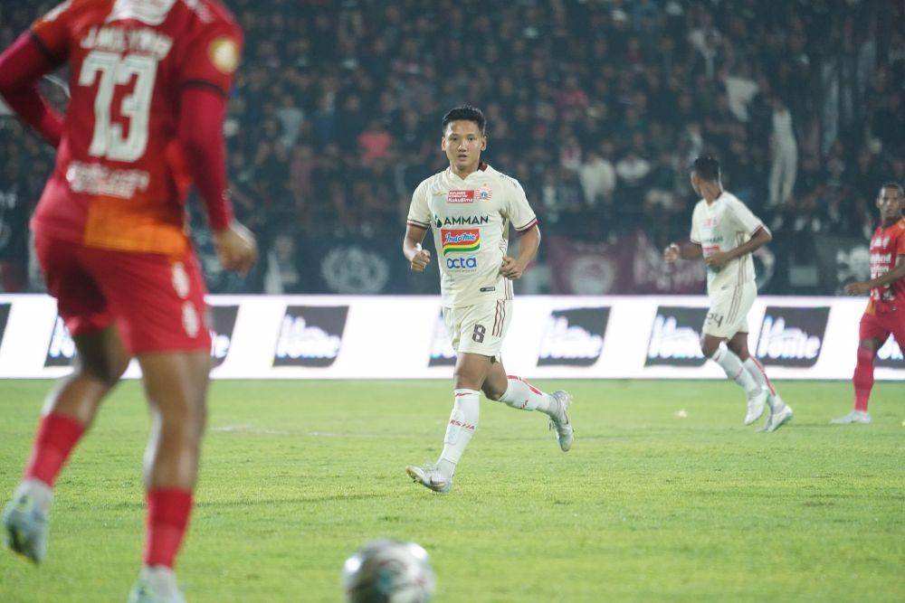 Syahrian Abimanyu saat Persija melawan Bali United dalam laga pembuka Liga 1 2022/23, Sabtu (23/7/2022). (Dok. Persija)