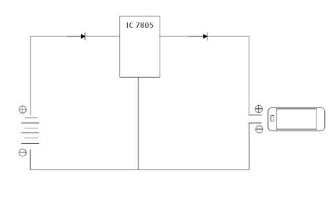 Ilustrasi skema membuat charger Hp di motor (autoexpose.org)