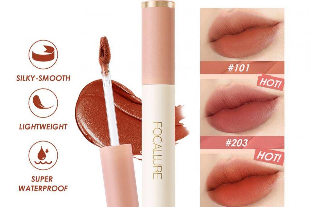 FOCALLURE Nude Lip Cream (shopee.co.id/focallureofficialshop)