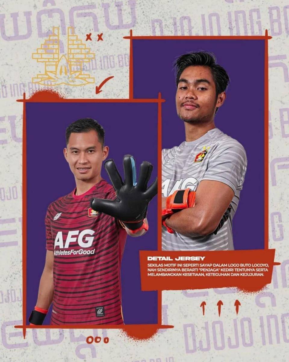 Jersey Persik Kediri yang akan digunakan selama musim ini. Instagram.com/persikfcofficial