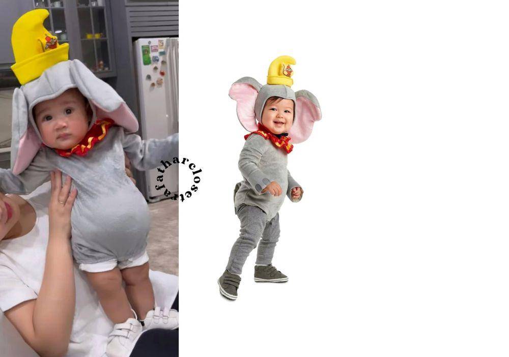 Rayyanza cosplay jadi gajah (instagram.com/rafatharcloset)