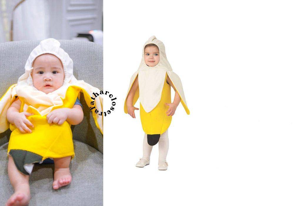 Rayyanza cosplay jadi pisang (instagram.com/rafatharcloset)