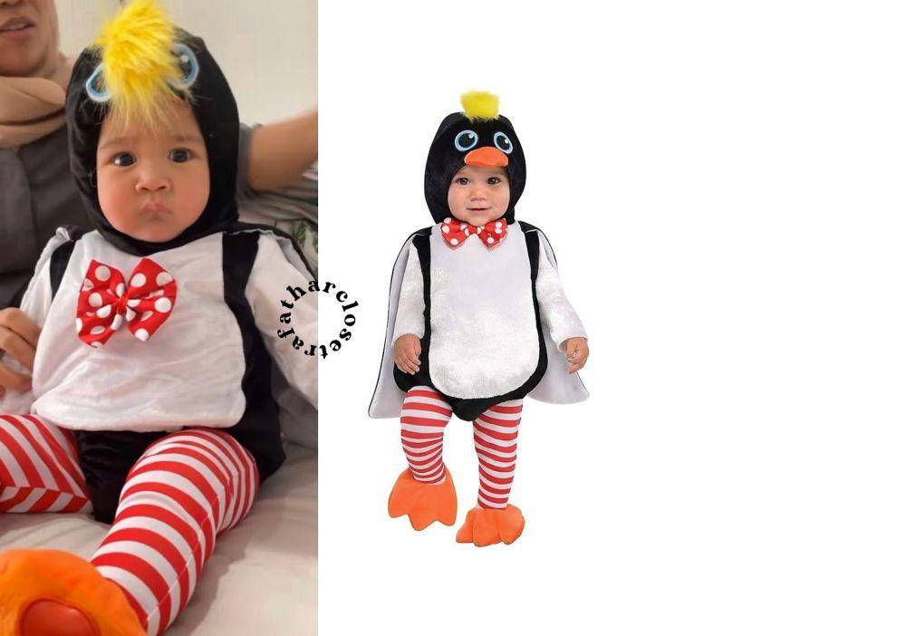 Rayyanza cosplay jadi pinguin (instagram.com/rafatharcloset)