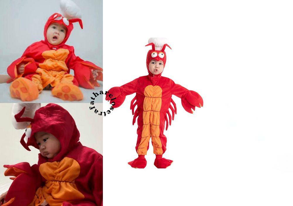 Rayyanza cosplay jadi lobster (instagram.com/rafatharcloset)