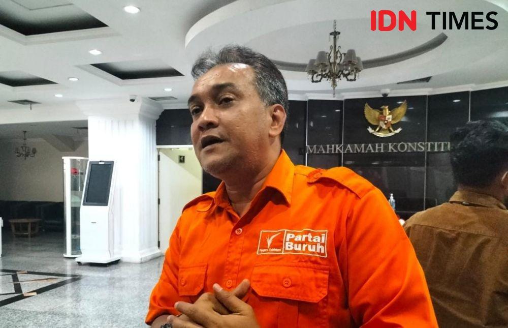 Ketua Tim Pemenangan dan Koordinator Kuasa Hukum Partai Buruh Said Salahudin di Mahkamah Konstitusi (IDN Times/Yosafat Diva Bayu Wisesa)