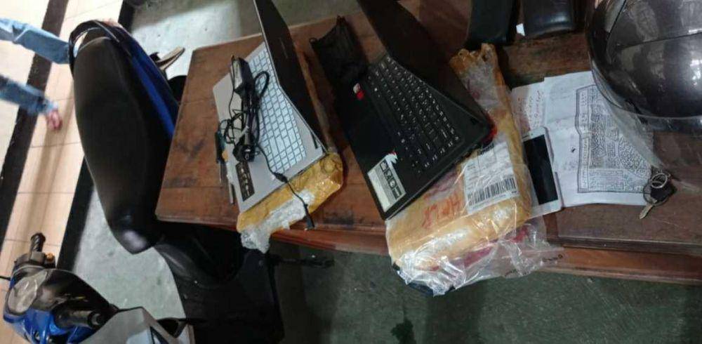 Barang bukti laptop. (Dok.Polsek Kasihan)