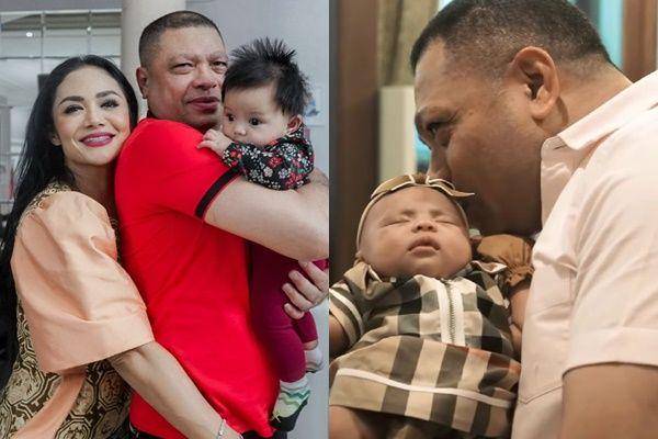 Raul Lemos momong Ameena (Instagram.com/krisdayantilemos)