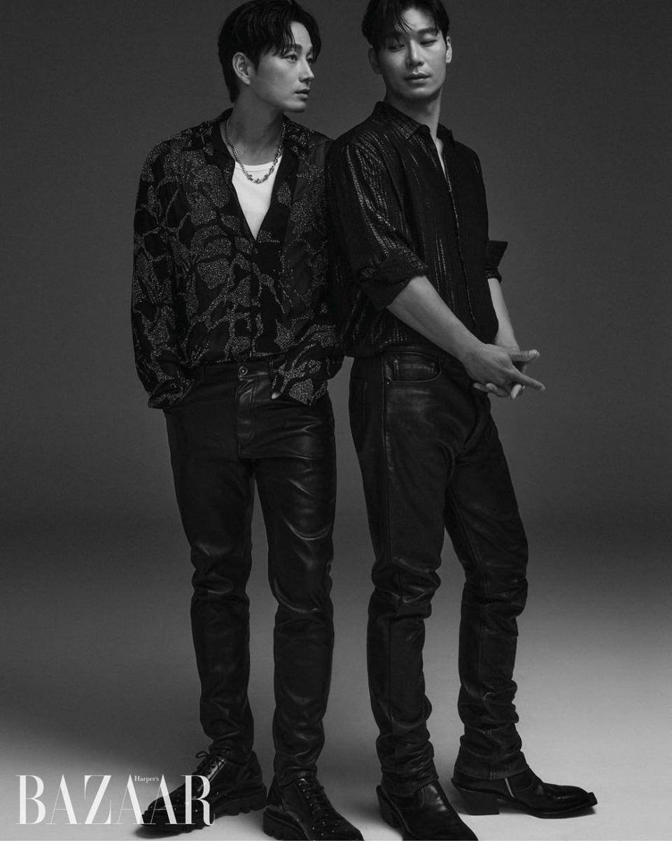Lee Hyun Wook dan Park Hoon (instagram.com/harpersbazaarkorea)
