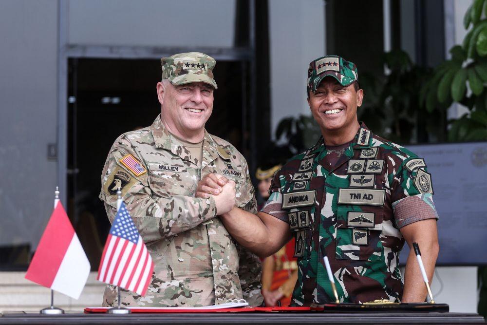 Panglima TNI Terima Kunjungan Kepala Staf Gabungan AS, Bahas Apa?