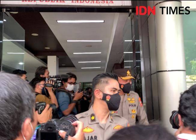 Polri sambangi Komnas HAM beri penjelasan soal kematian Brigadir J di Kantor Komnas HAM, Menteng, Jakarta Pusat, Senin (25/7/2022). (IDN Times/Lia Hutasoit)