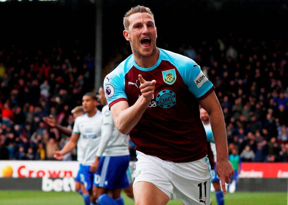 Chris Wood saat masih membela Burnley. (twitter.com/premierleague)