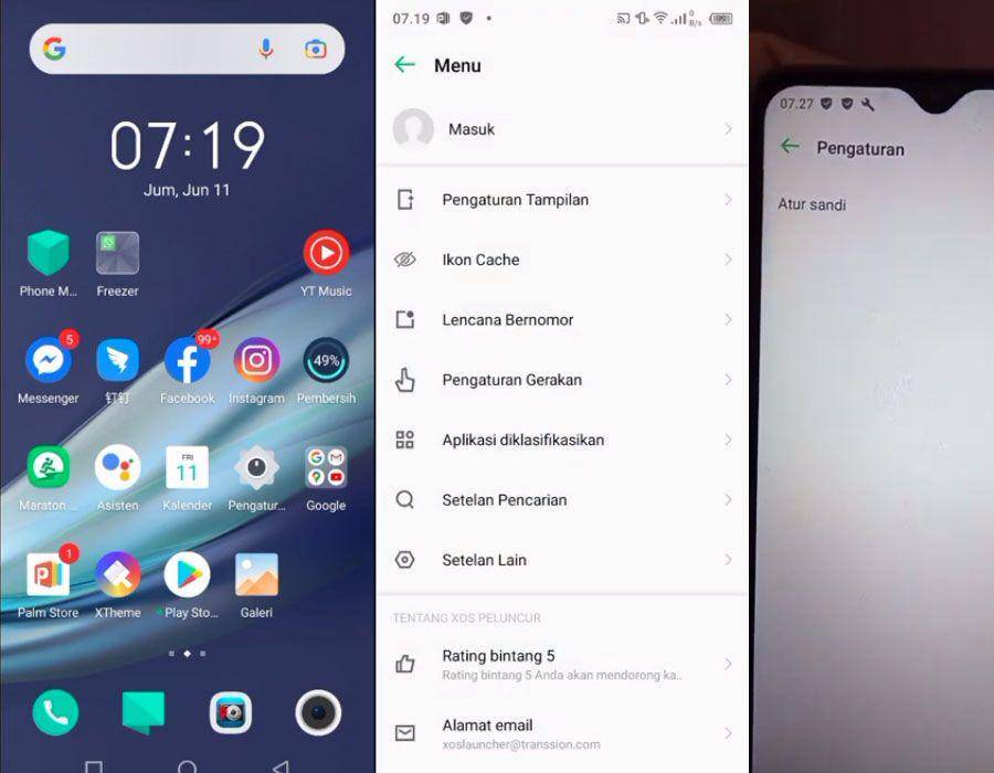 fitur Icon Cache pada HP Infinix (youtube.com/Lase Agara)