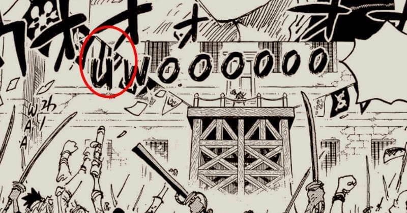 Bendera misterius yang dispekulasikan sebagai bendera Vira. (mangaplus.shueisha.co.jp/One Piece)