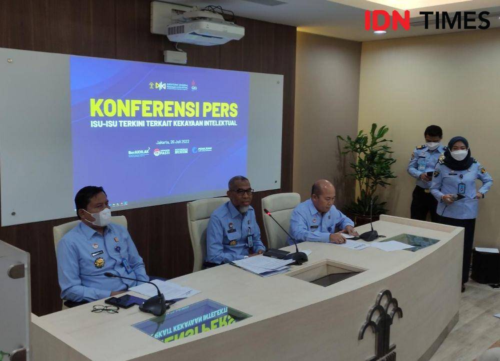 Konferensi Pers DJKI di Gedung Eks-Sentra Mulia terkait merek Citayam Fashion Week (IDN Times/Yosafat Diva Bayu Wisesa)