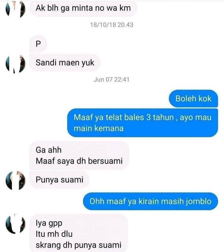 chat ajak kenalan bikin kesel (instagram.com/humorsantuy)