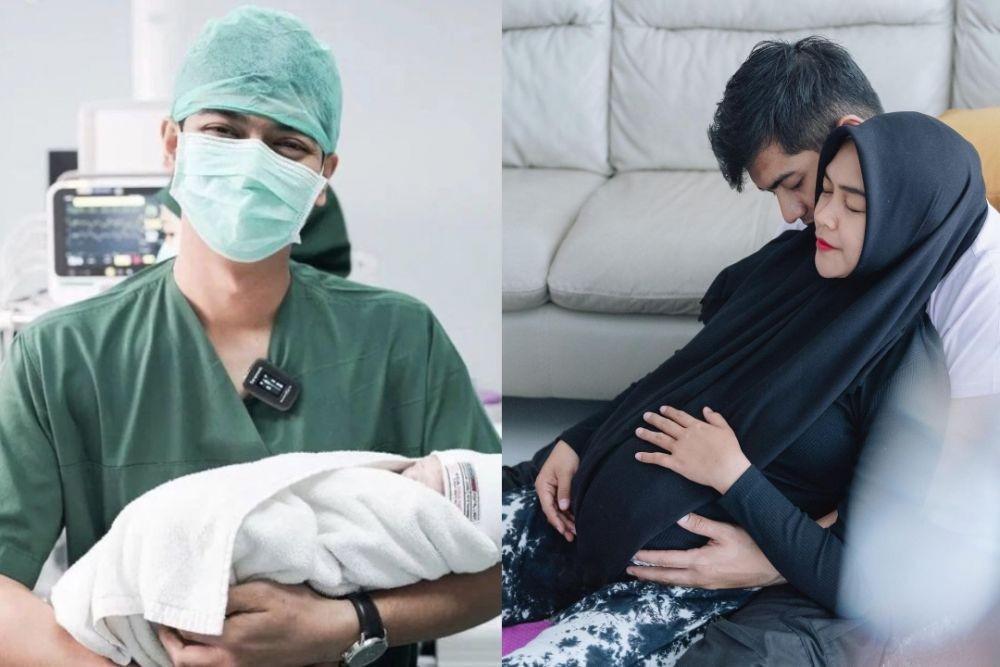 10 Potret Teuku Ryan Jadi Suami Siaga, Luwes Gendong Anak