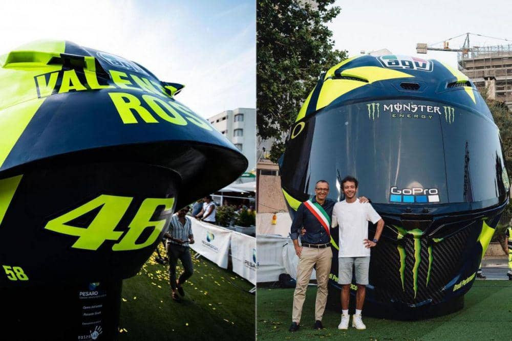 Helm Terbesar di Dunia untuk Valentino Rossi, Hadiah dari Kota Pesaro
