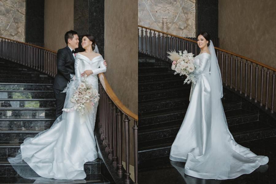 inspirasi wedding dress ala Cynthia Tan (@kairos_works @amelleo88 via instagram.com/cynthiatan__)