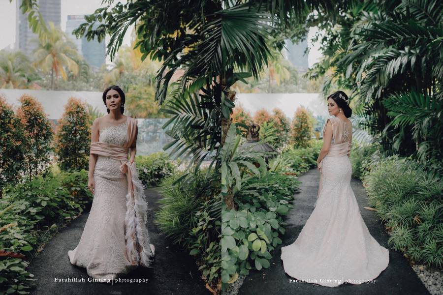 inspirasi wedding dress ala Cynthia Tan (@fatahillahginting via instagram.com/cynthiatan__)