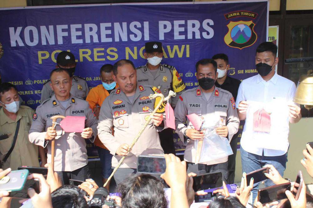 Pers rilis kasus pencabulan di Polres Ngawi. Istimewa