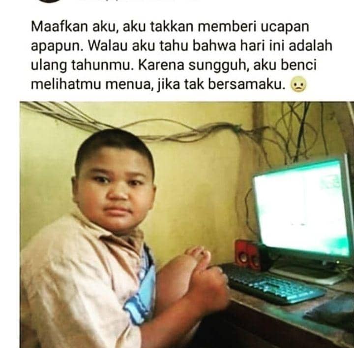 status facebook ulang tahun kocak (instagram.com/ngakakkocak)
