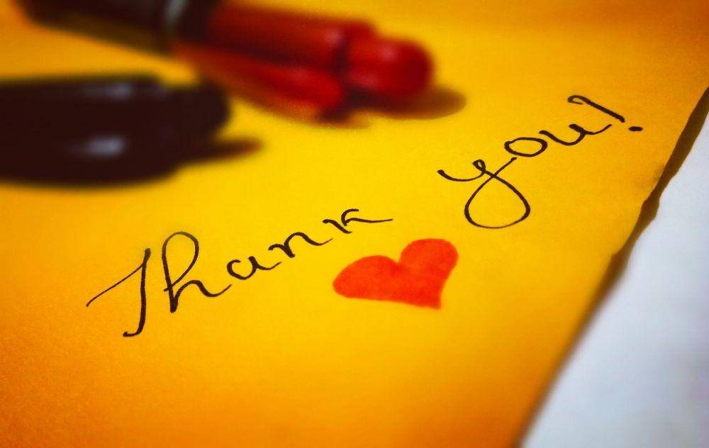 ilustrasi tulisan "thank you" (Pexels.com/Řaj Vaishnaw)